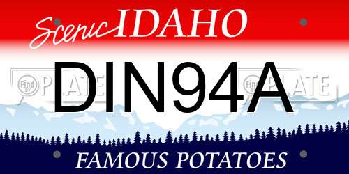 DIN94A Idaho License Plate