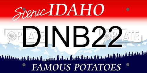 DINB22 Idaho License Plate