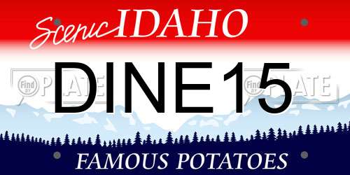 DINE15 Idaho License Plate