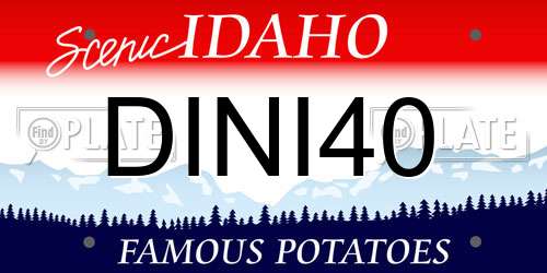 DINI40 Idaho License Plate