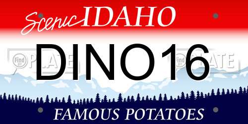 DINO16 Idaho License Plate