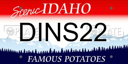 DINS22 Idaho License Plate