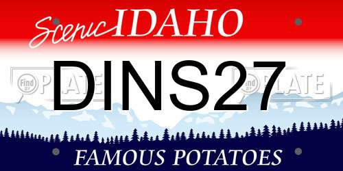 DINS27 Idaho License Plate