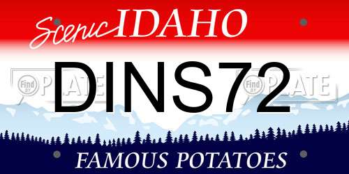 DINS72 Idaho License Plate