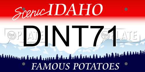 DINT71 Idaho License Plate