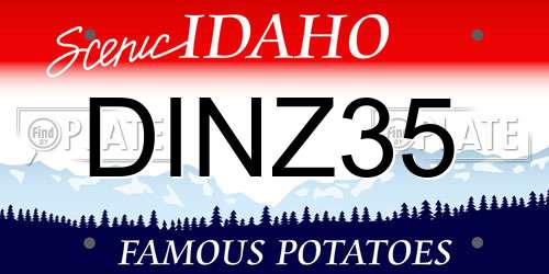 DINZ35 Idaho License Plate