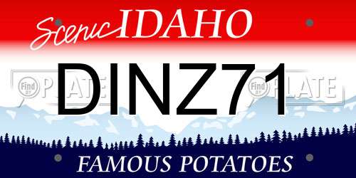 DINZ71 Idaho License Plate