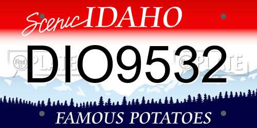 DIO9532 Idaho License Plate