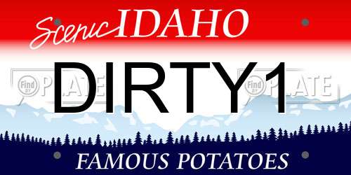 DIRTY1 Idaho License Plate