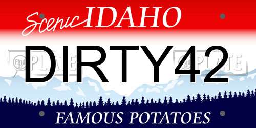 DIRTY42 Idaho License Plate