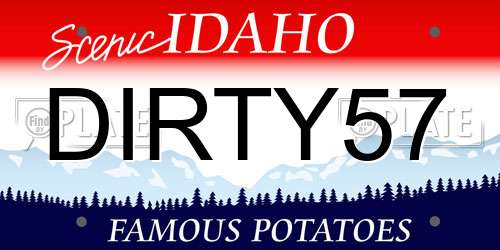 DIRTY57 Idaho License Plate