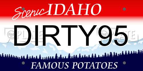 DIRTY95 Idaho License Plate