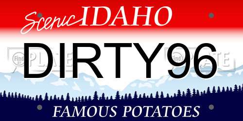 DIRTY96 Idaho License Plate