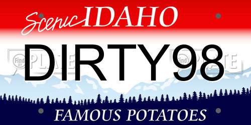 DIRTY98 Idaho License Plate