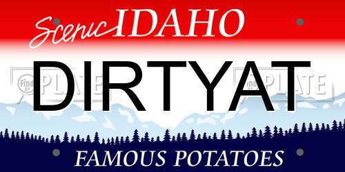 DIRTYAT Idaho License Plate