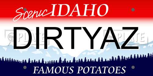 DIRTYAZ Idaho License Plate