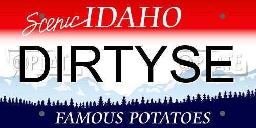 DIRTYSE Idaho License Plate