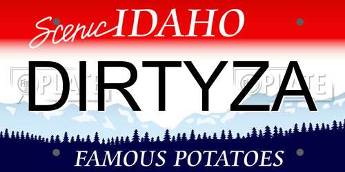 DIRTYZA Idaho License Plate