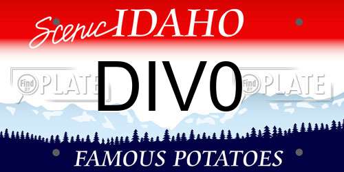 DIV0 Idaho License Plate