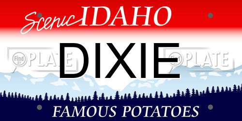 DIXIE Idaho License Plate