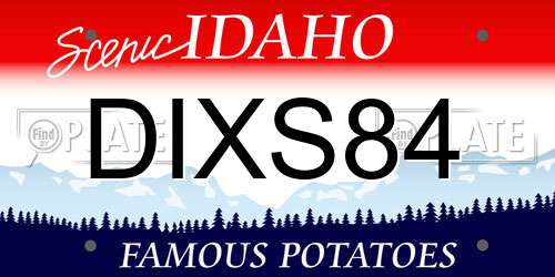 DIXS84 Idaho License Plate