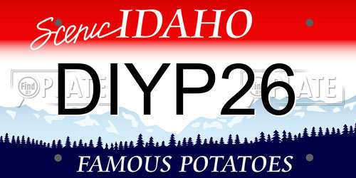 DIYP26 Idaho License Plate