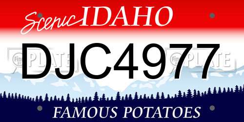 DJC4977 Idaho License Plate