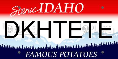 DKHTETE Idaho License Plate