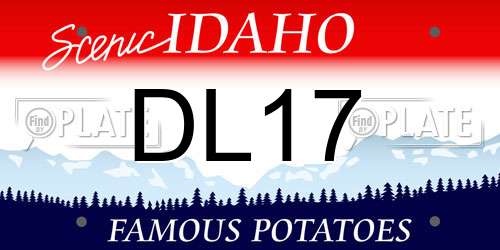 DL17 Idaho License Plate