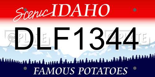 DLF1344 Idaho License Plate