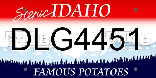 DLG4451 Idaho License Plate