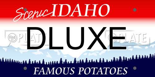 DLUXE Idaho License Plate
