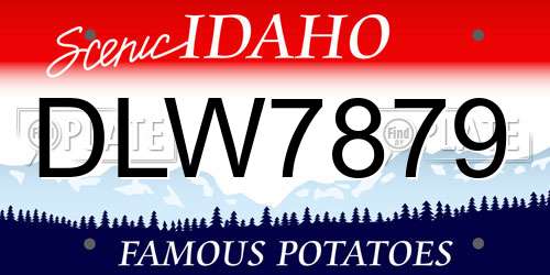 DLW7879 Idaho License Plate