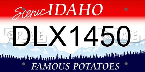 DLX1450 Idaho License Plate