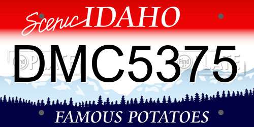 DMC5375 Idaho License Plate