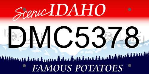 DMC5378 Idaho License Plate
