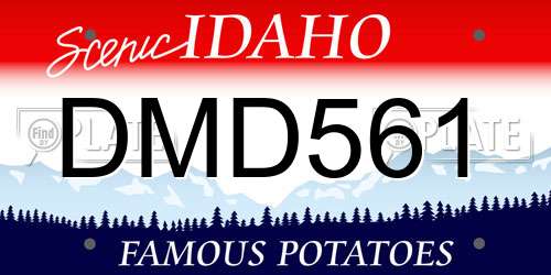 DMD561 Idaho License Plate