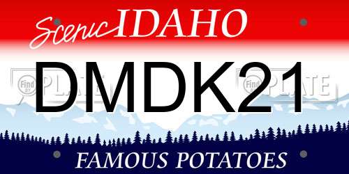 DMDK21 Idaho License Plate