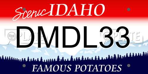 DMDL33 Idaho License Plate