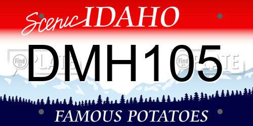 DMH105 Idaho License Plate