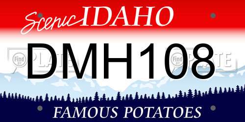 DMH108 Idaho License Plate