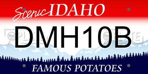 DMH10B Idaho License Plate
