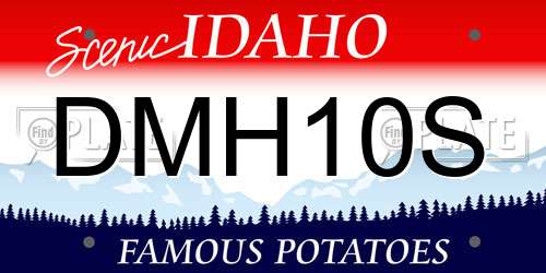 DMH10S Idaho License Plate