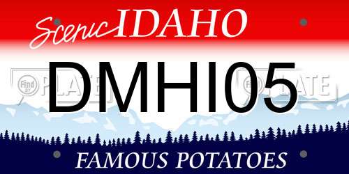 DMHI05 Idaho License Plate