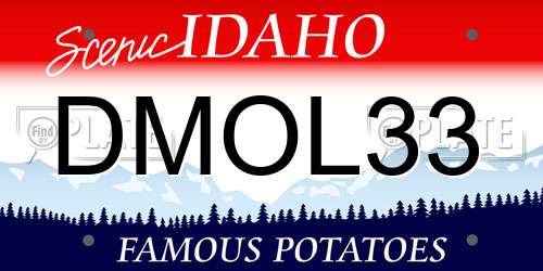 DMOL33 Idaho License Plate