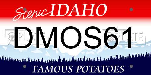 DMOS61 Idaho License Plate