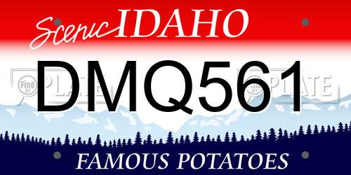 DMQ561 Idaho License Plate