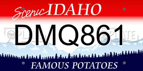 DMQ861 Idaho License Plate