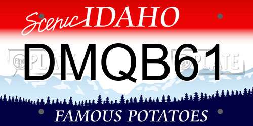 DMQB61 Idaho License Plate