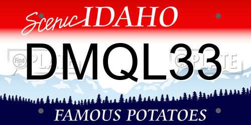 DMQL33 Idaho License Plate